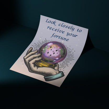 Funny Fortune Teller A4 Print, High Quality Wall Art, Home Bar Funny Poster, Quirky Decor, Tarot, Secret Santa, Rude Crystal Ball