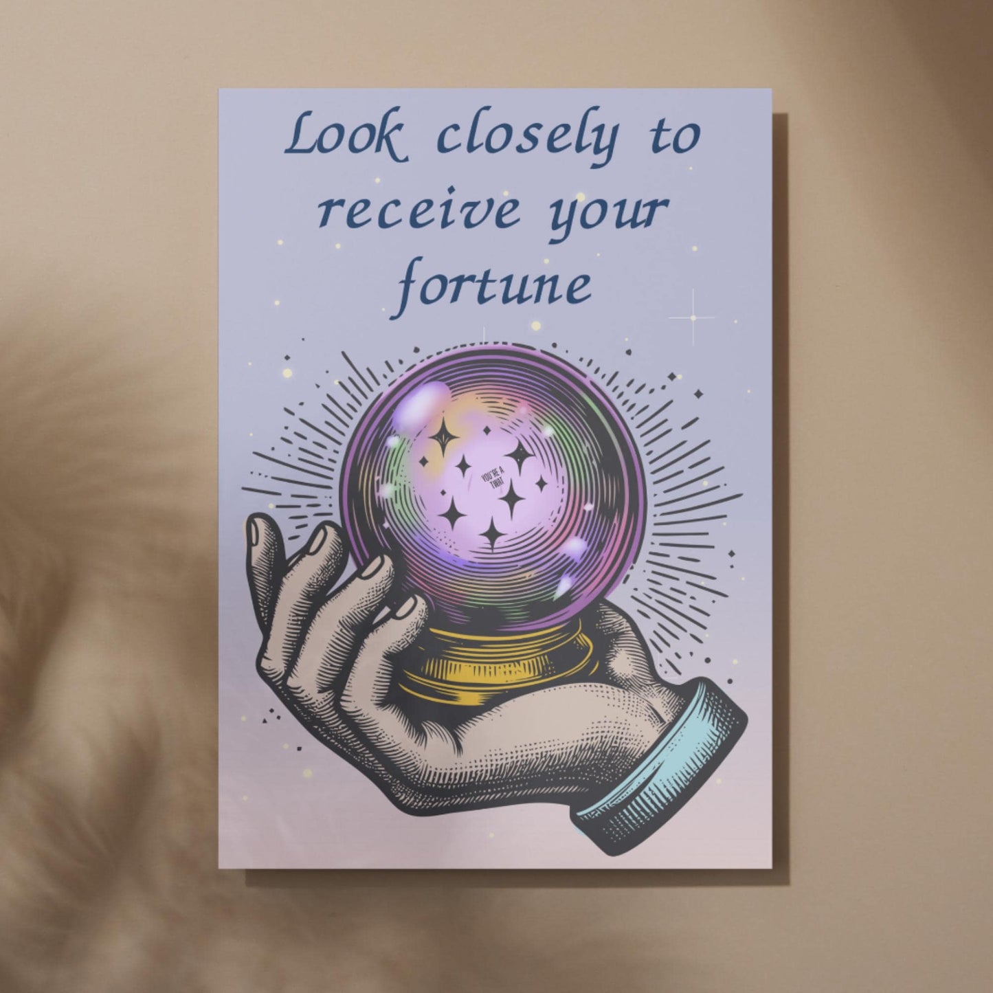 Funny Fortune Teller A4 Print, High Quality Wall Art, Home Bar Funny Poster, Quirky Decor, Tarot, Secret Santa, Rude Crystal Ball