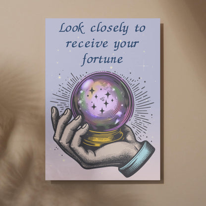 Funny Fortune Teller A4 Print, High Quality Wall Art, Home Bar Funny Poster, Quirky Decor, Tarot, Secret Santa, Rude Crystal Ball