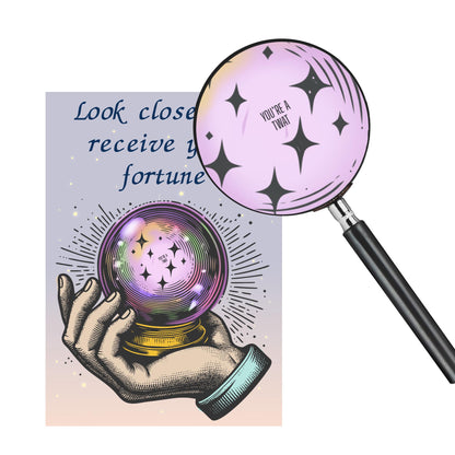 Funny Fortune Teller A4 Print, High Quality Wall Art, Home Bar Funny Poster, Quirky Decor, Tarot, Secret Santa, Rude Crystal Ball