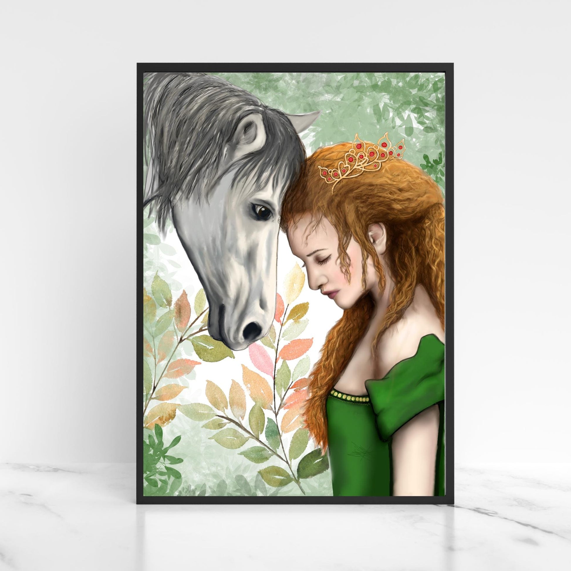 Rhiannon Goddess Print, Welsh Mythology High Quality A4 Wall Art, Original Artist Print