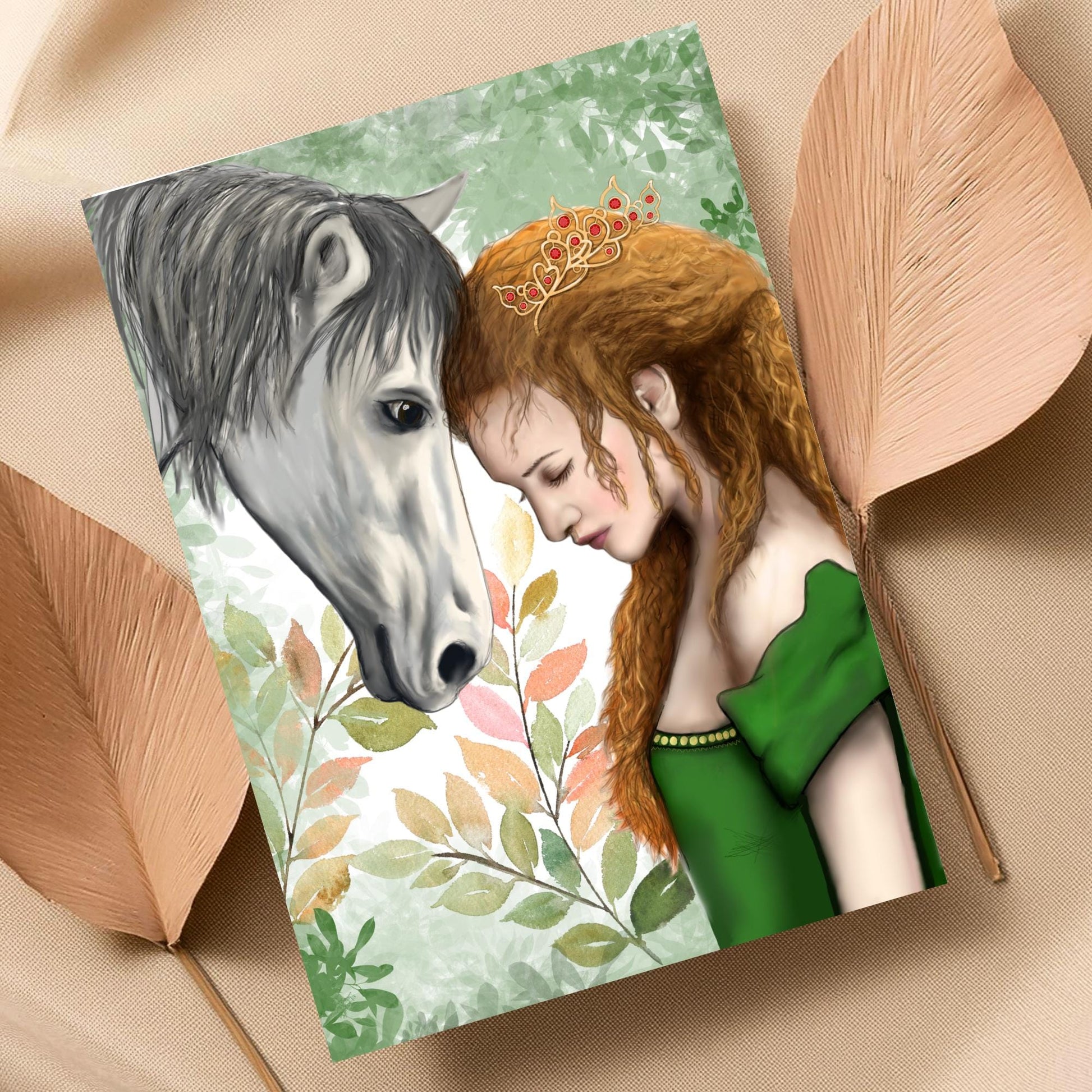 Rhiannon Goddess Print, Welsh Mythology High Quality A4 Wall Art, Original Artist Print