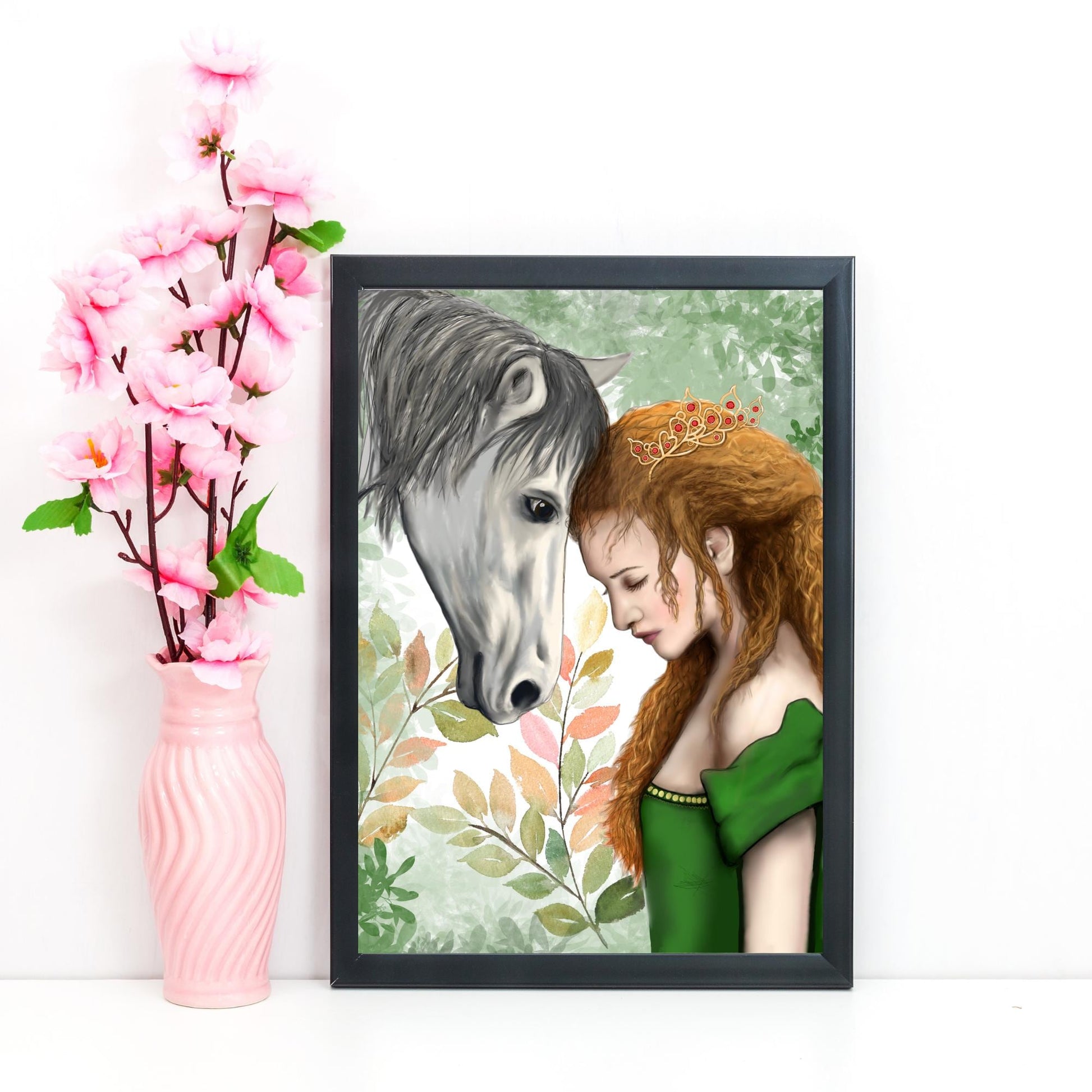 Rhiannon Goddess Print, Welsh Mythology High Quality A4 Wall Art, Original Artist Print