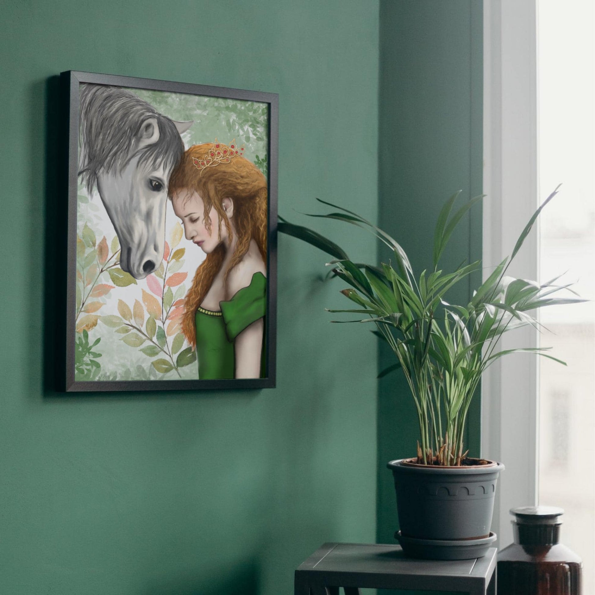 Rhiannon Goddess Print, Welsh Mythology High Quality A4 Wall Art, Original Artist Print