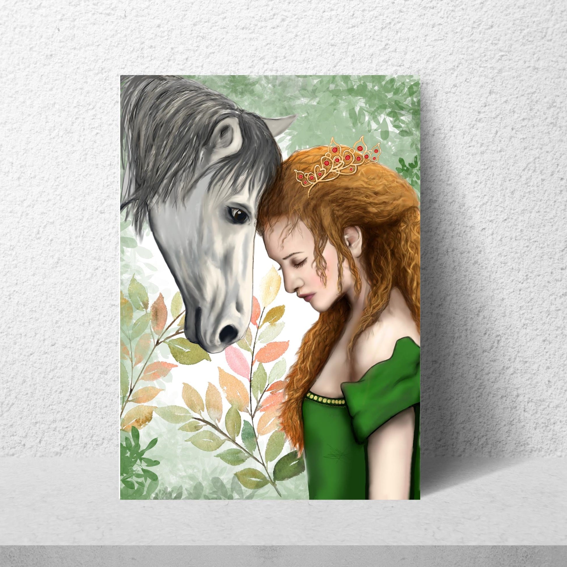 Rhiannon Goddess Print, Welsh Mythology High Quality A4 Wall Art, Original Artist Print