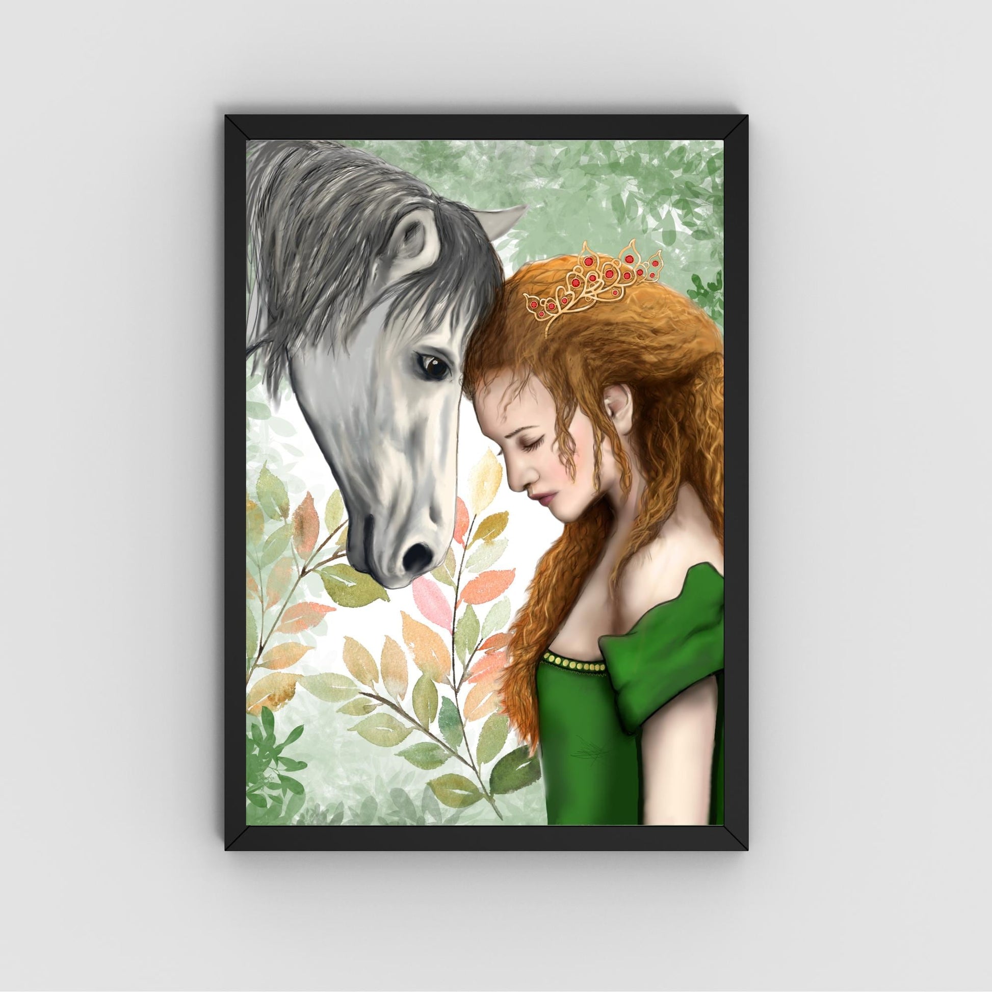 Rhiannon Goddess Print, Welsh Mythology High Quality A4 Wall Art, Original Artist Print