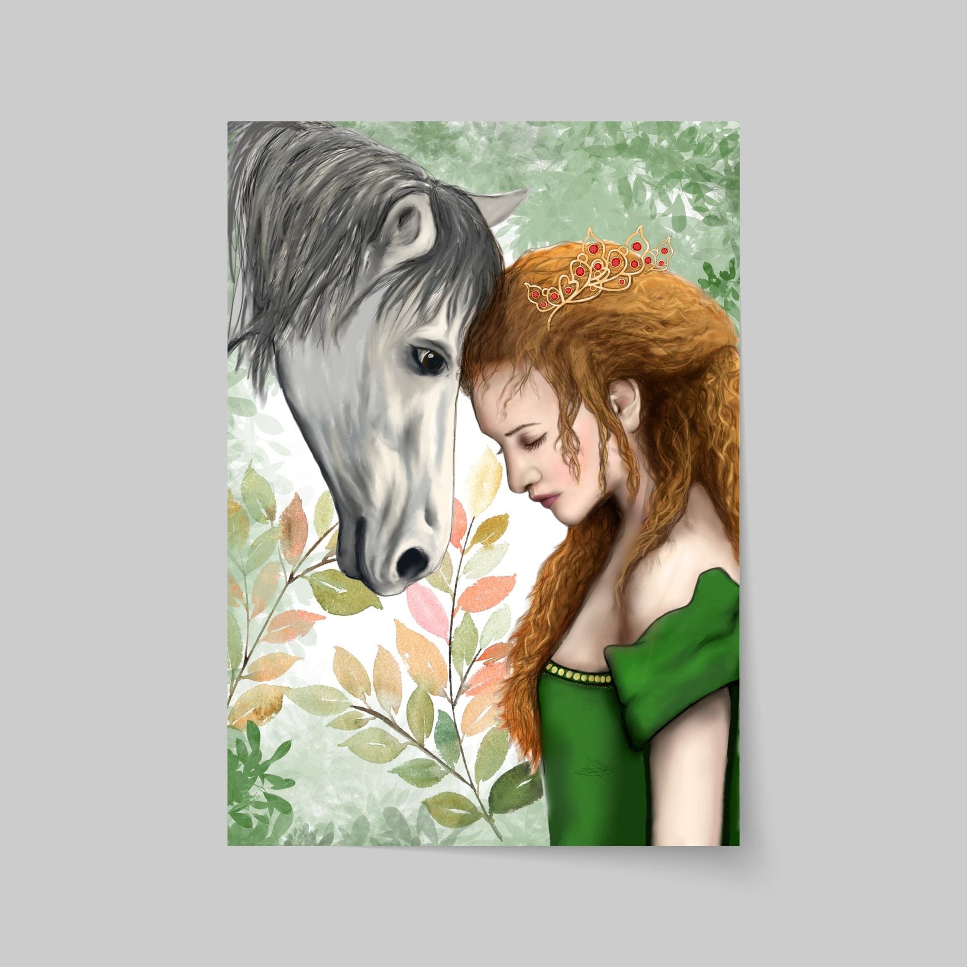 Rhiannon Goddess Print, Welsh Mythology High Quality A4 Wall Art, Original Artist Print