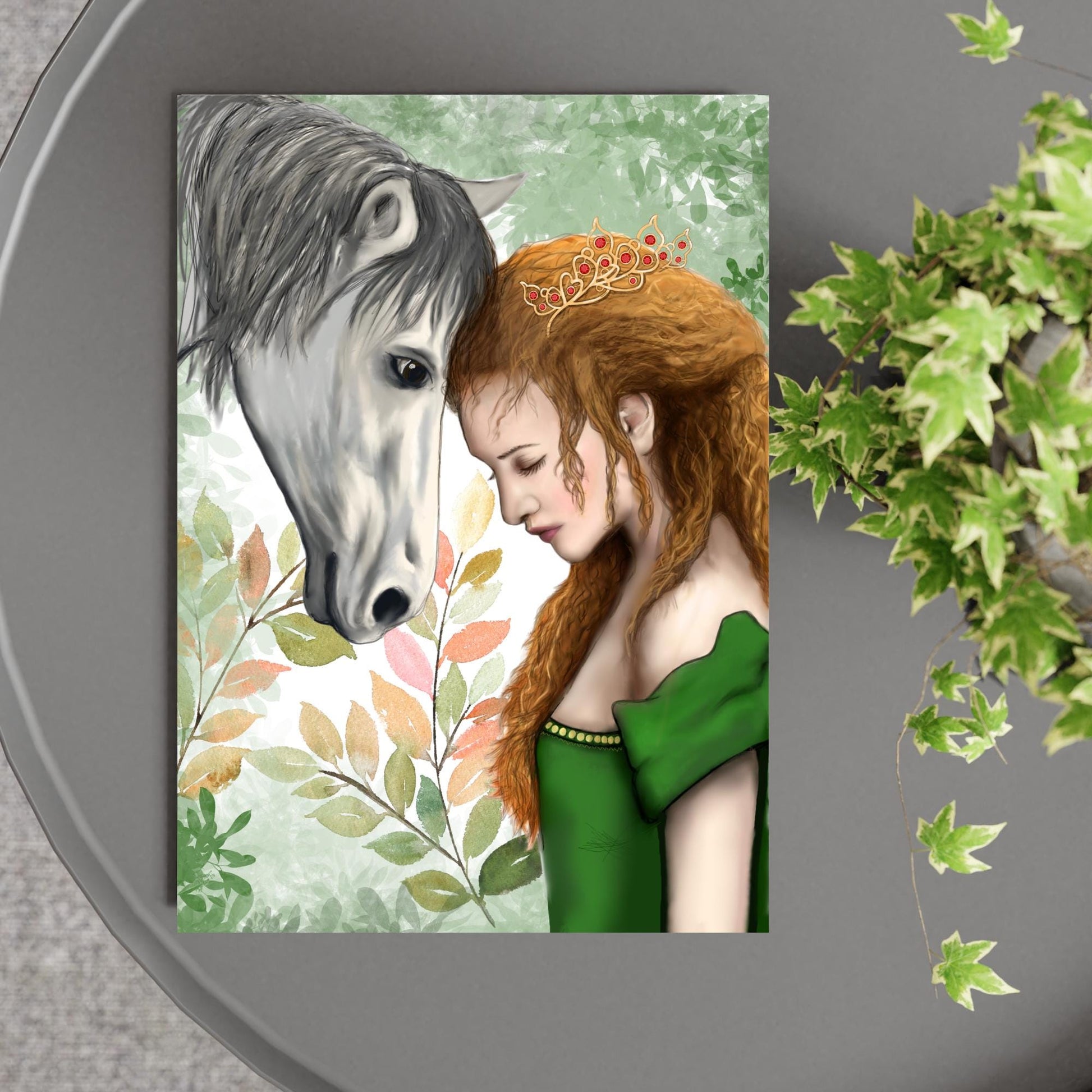 Rhiannon Goddess Print, Welsh Mythology High Quality A4 Wall Art, Original Artist Print