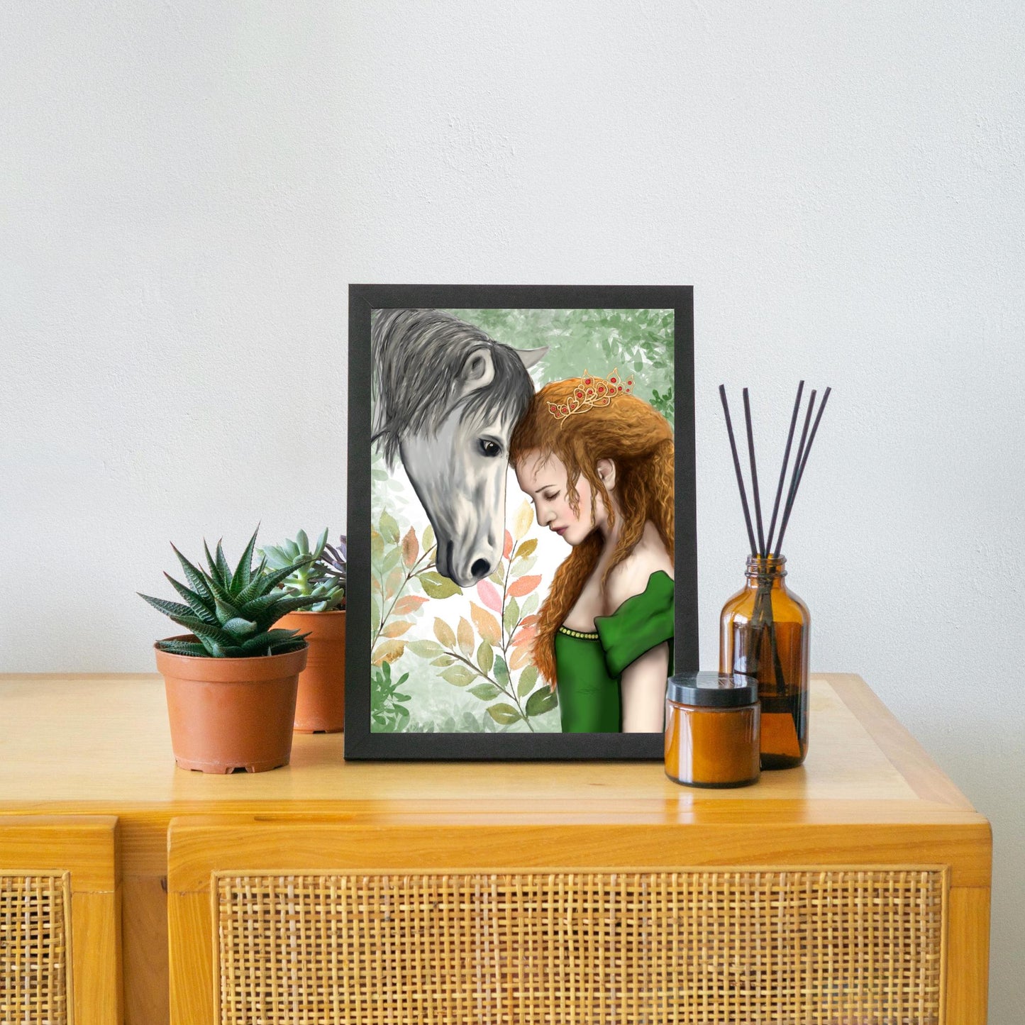 Rhiannon Goddess Print, Welsh Mythology High Quality A4 Wall Art, Original Artist Print