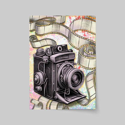 Vintage Camera A4 Print, High Quality Wall Art, Photography Wall Decor, Original Artist Print, Photographer Home Accessories Poster