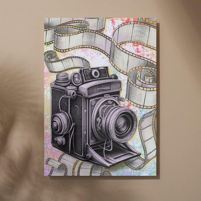 Vintage Camera A4 Print, High Quality Wall Art, Photography Wall Decor, Original Artist Print, Photographer Home Accessories Poster