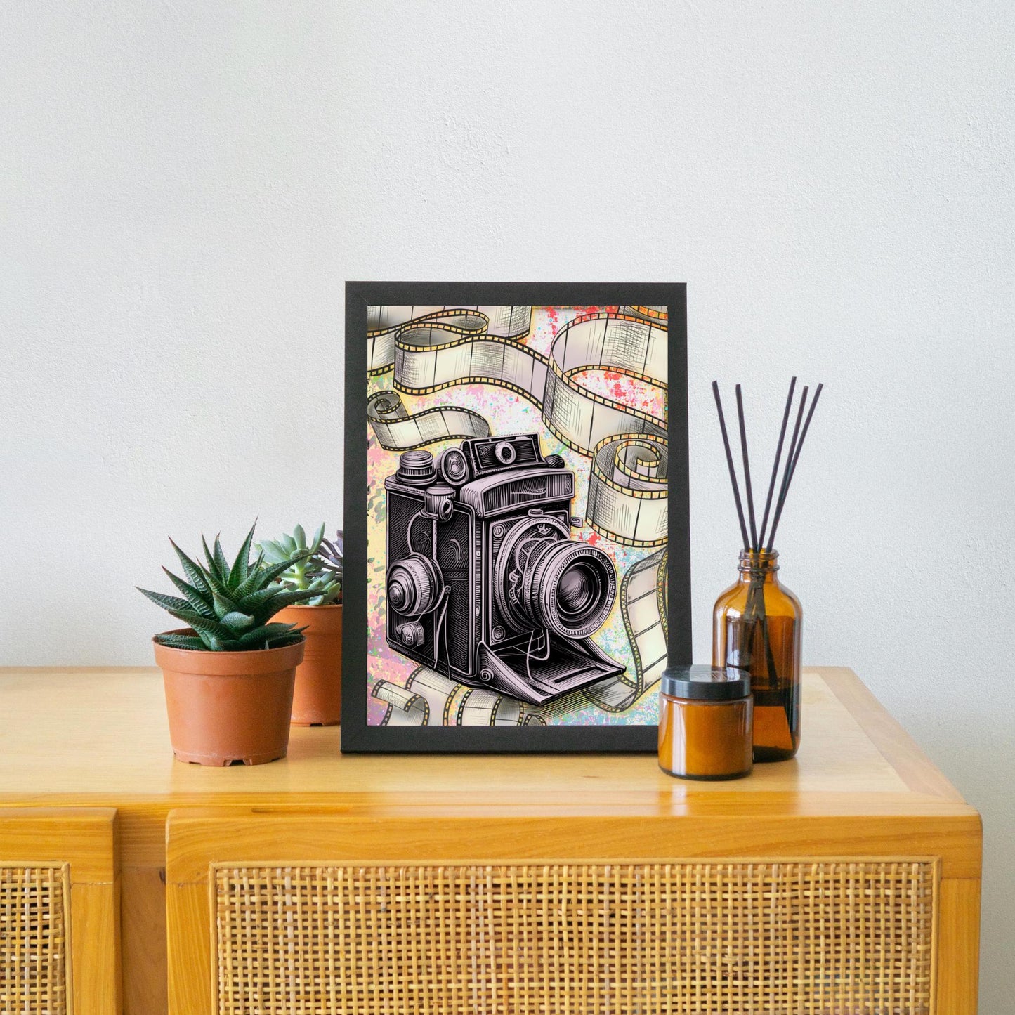 Vintage Camera A4 Print, High Quality Wall Art, Photography Wall Decor, Original Artist Print, Photographer Home Accessories Poster