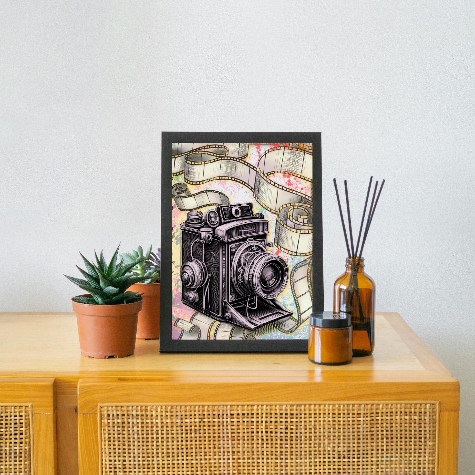 Vintage Camera A4 Print, High Quality Wall Art, Photography Wall Decor, Original Artist Print, Photographer Home Accessories Poster
