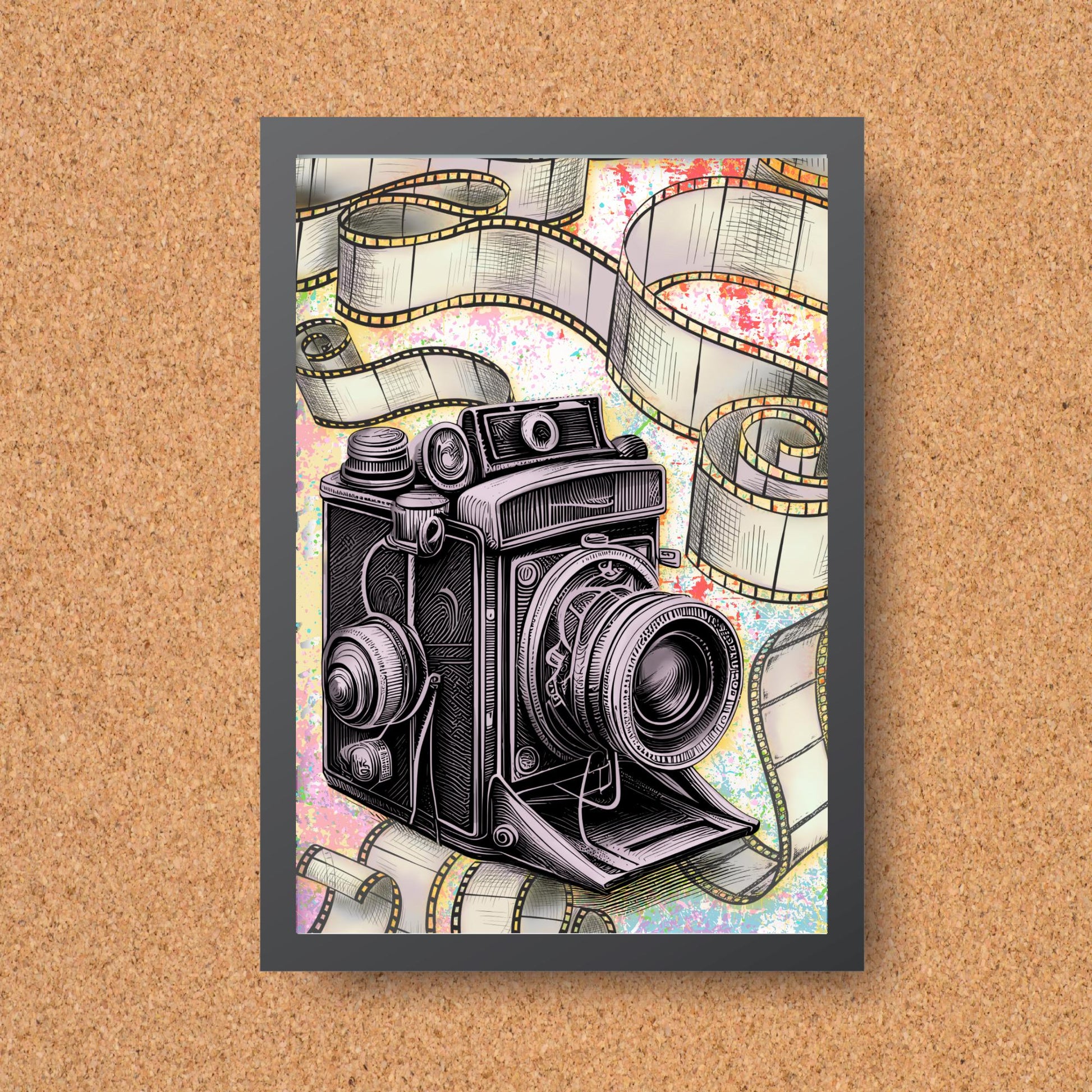 Vintage Camera A4 Print, High Quality Wall Art, Photography Wall Decor, Original Artist Print, Photographer Home Accessories Poster
