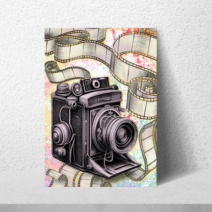 Vintage Camera A4 Print, High Quality Wall Art, Photography Wall Decor, Original Artist Print, Photographer Home Accessories Poster