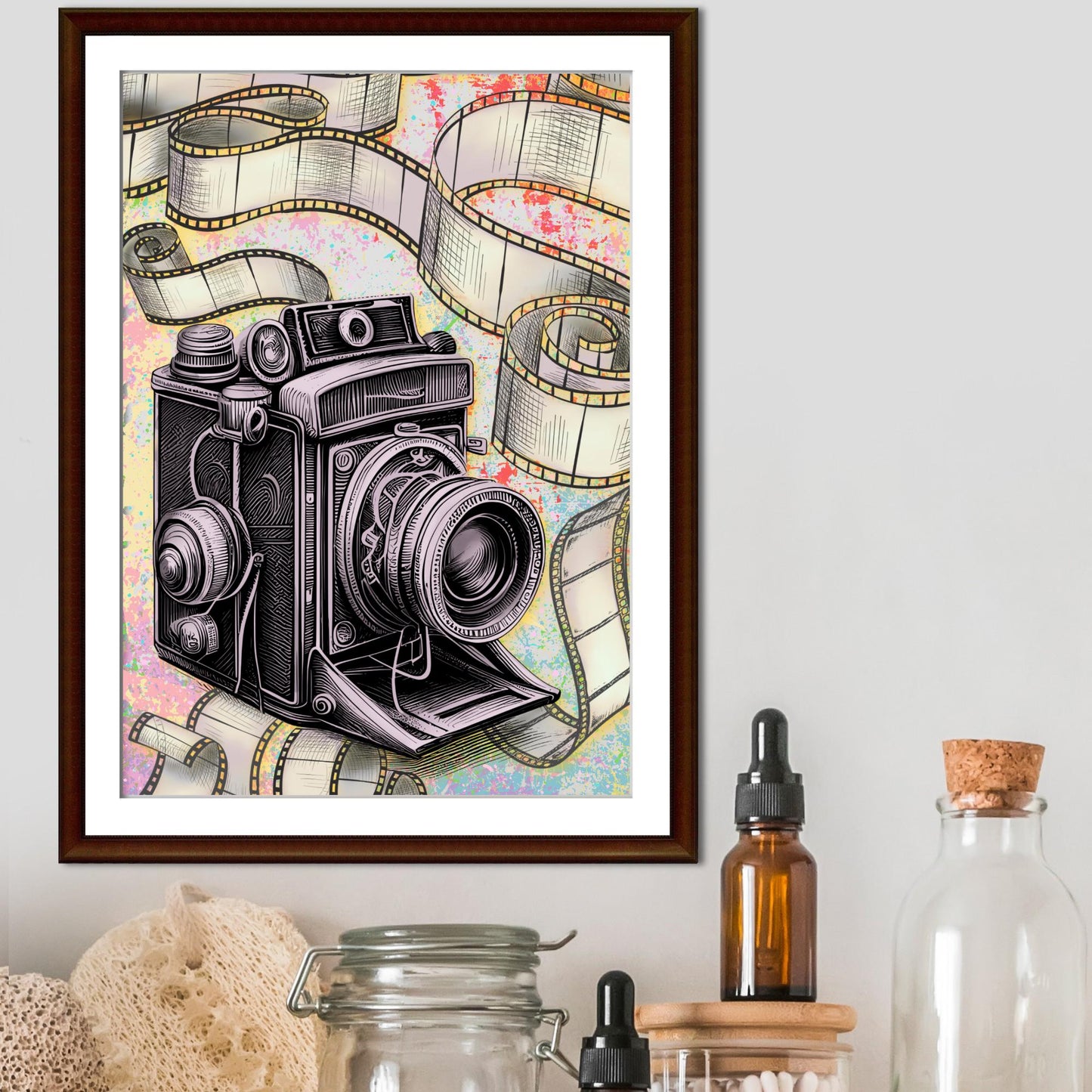 Vintage Camera A4 Print, High Quality Wall Art, Photography Wall Decor, Original Artist Print, Photographer Home Accessories Poster