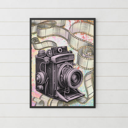 Vintage Camera A4 Print, High Quality Wall Art, Photography Wall Decor, Original Artist Print, Photographer Home Accessories Poster