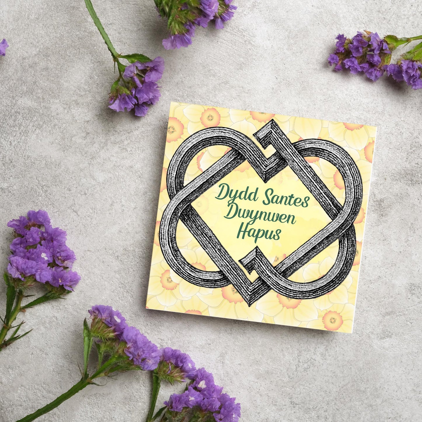 Dydd Santes Dwynwen Hapus Card, Valentine's Card, Traditional Welsh Card, Welsh love Card, Card for Husband, For Wife