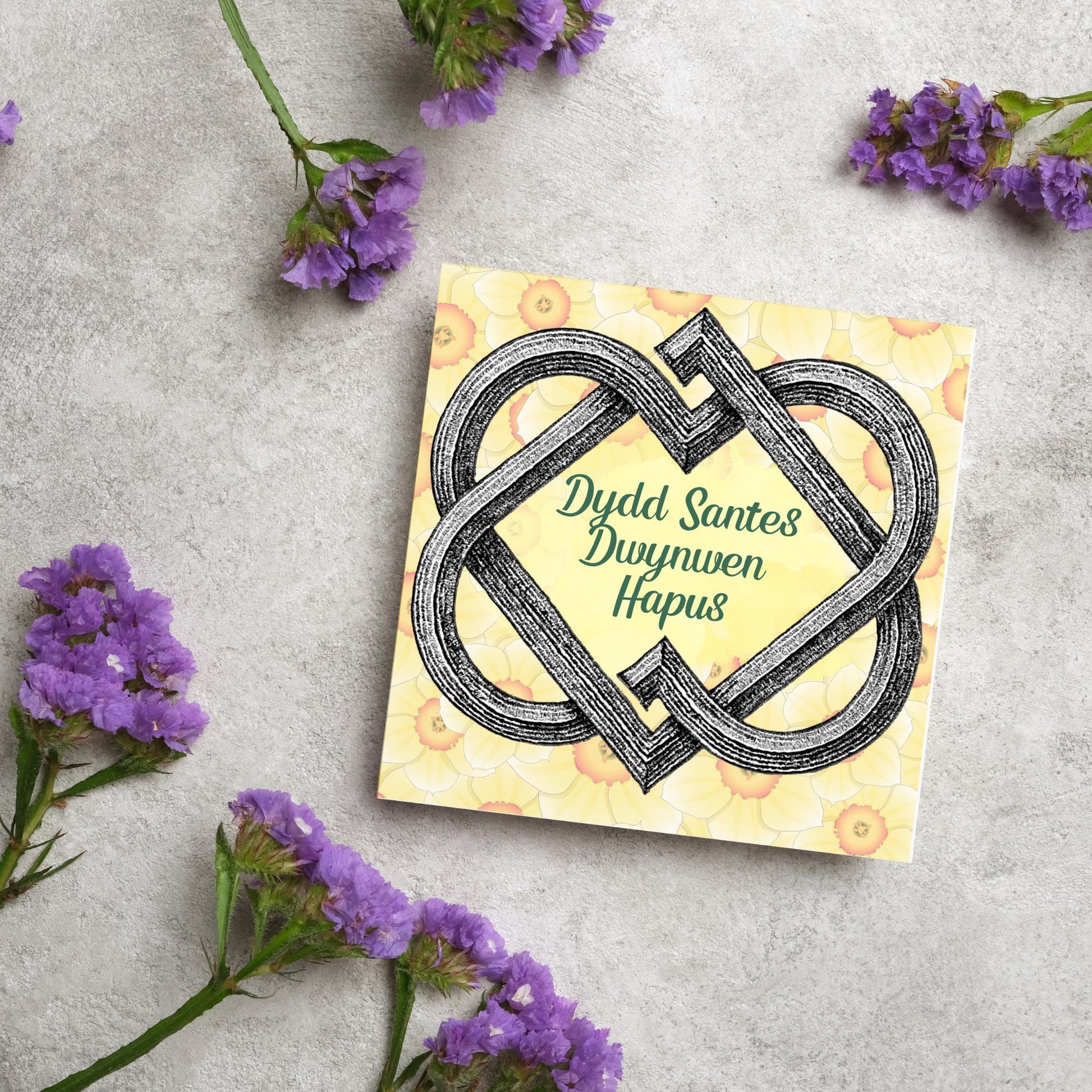 Dydd Santes Dwynwen Hapus Card, Valentine's Card, Traditional Welsh Card, Welsh love Card, Card for Husband, For Wife