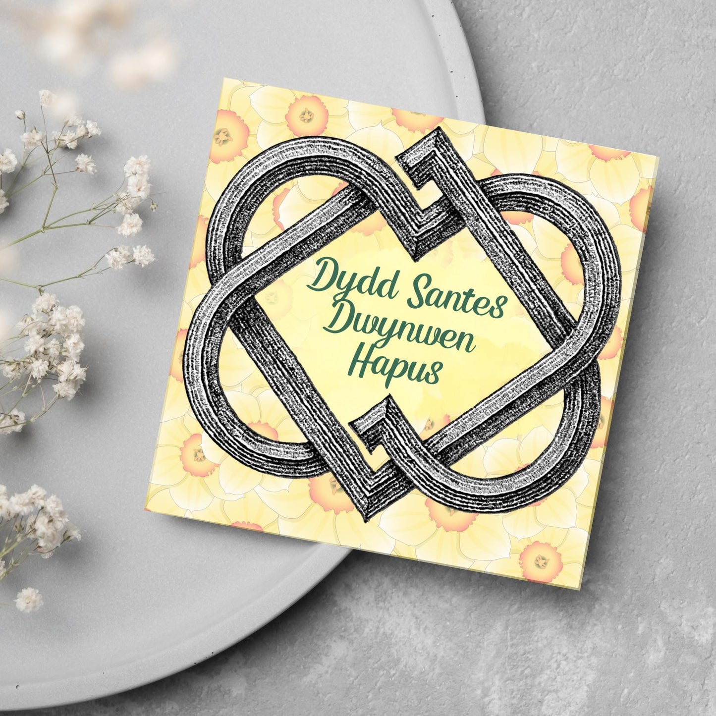 Dydd Santes Dwynwen Hapus Card, Valentine's Card, Traditional Welsh Card, Welsh love Card, Card for Husband, For Wife