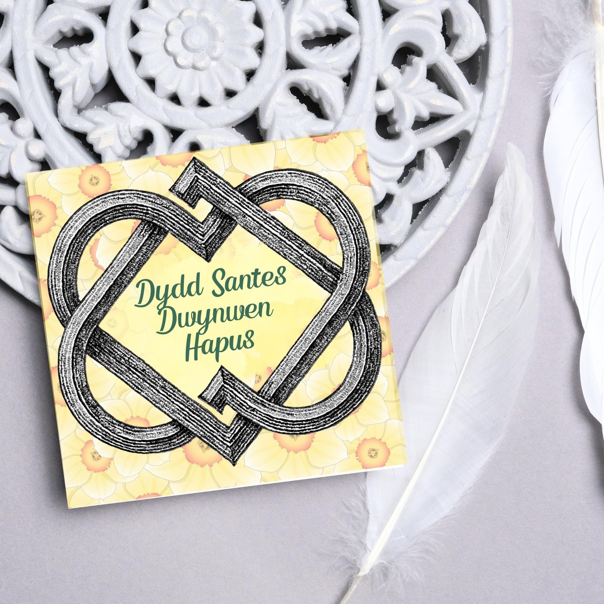 Dydd Santes Dwynwen Hapus Card, Valentine's Card, Traditional Welsh Card, Welsh love Card, Card for Husband, For Wife