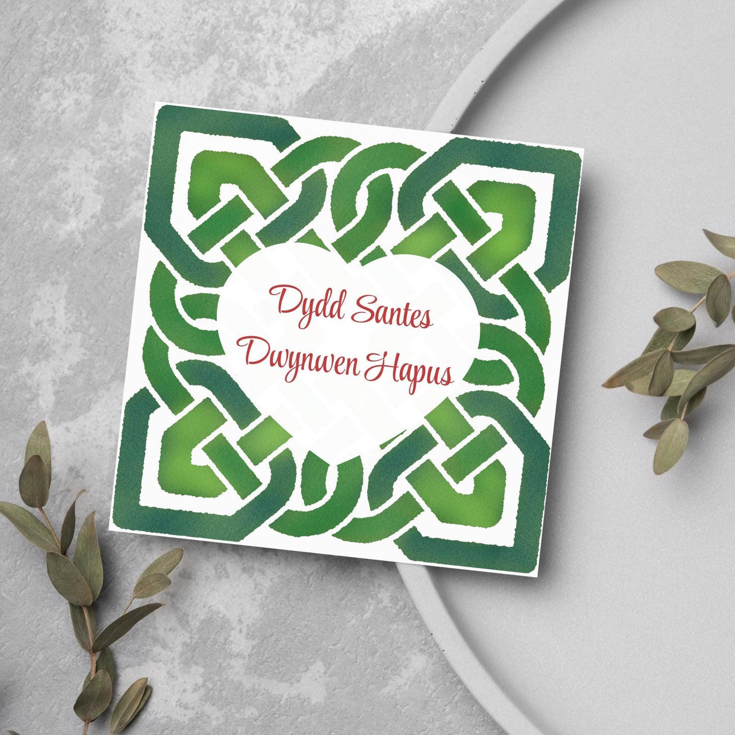Dydd Santes Dwynwen Hapus Card, Valentine's Card, Traditional Welsh Card, Welsh love Card, Card for Husband, For Wife