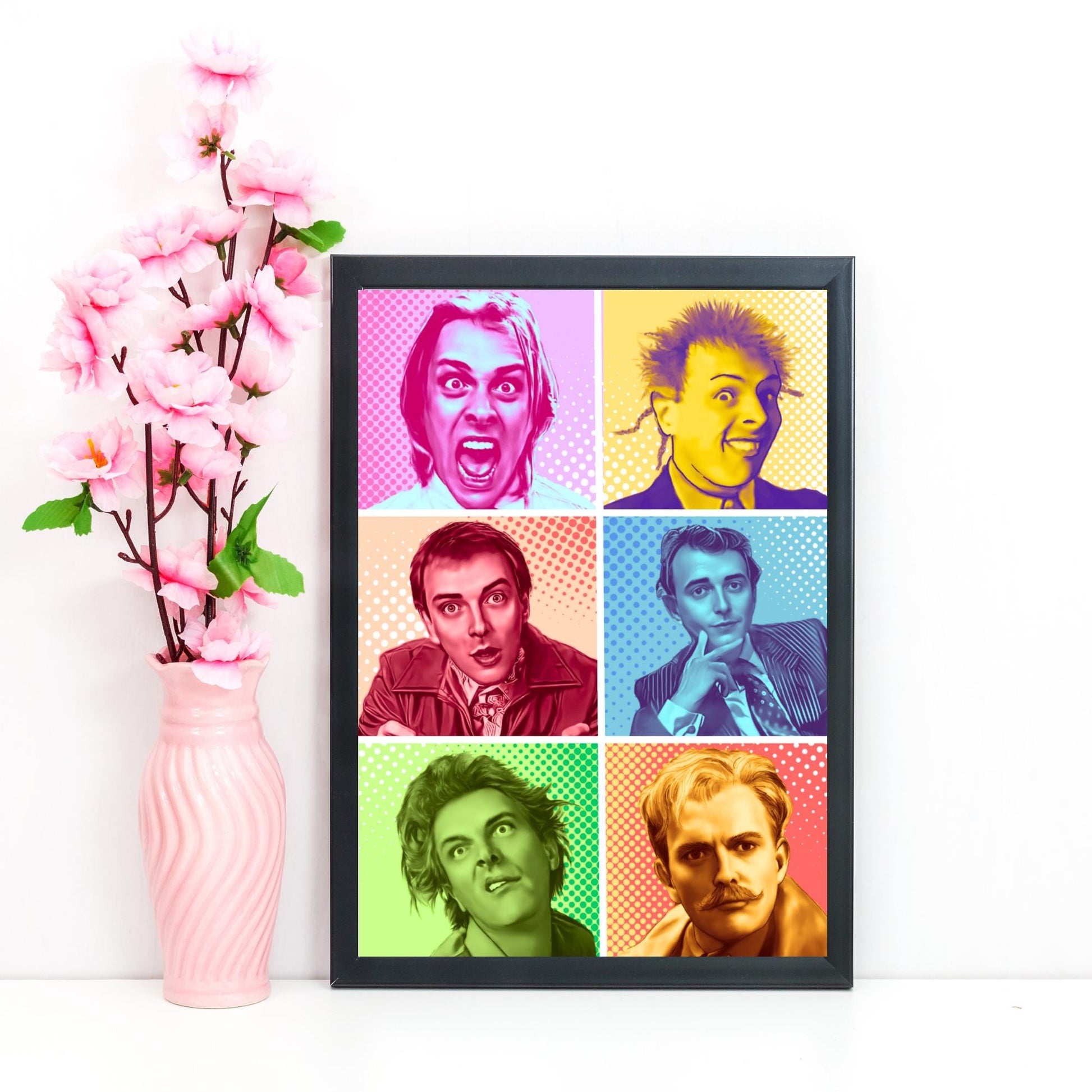 Rik Mayall Poster, A4 Print, High Quality Wall Art, Pop Art Character Poster