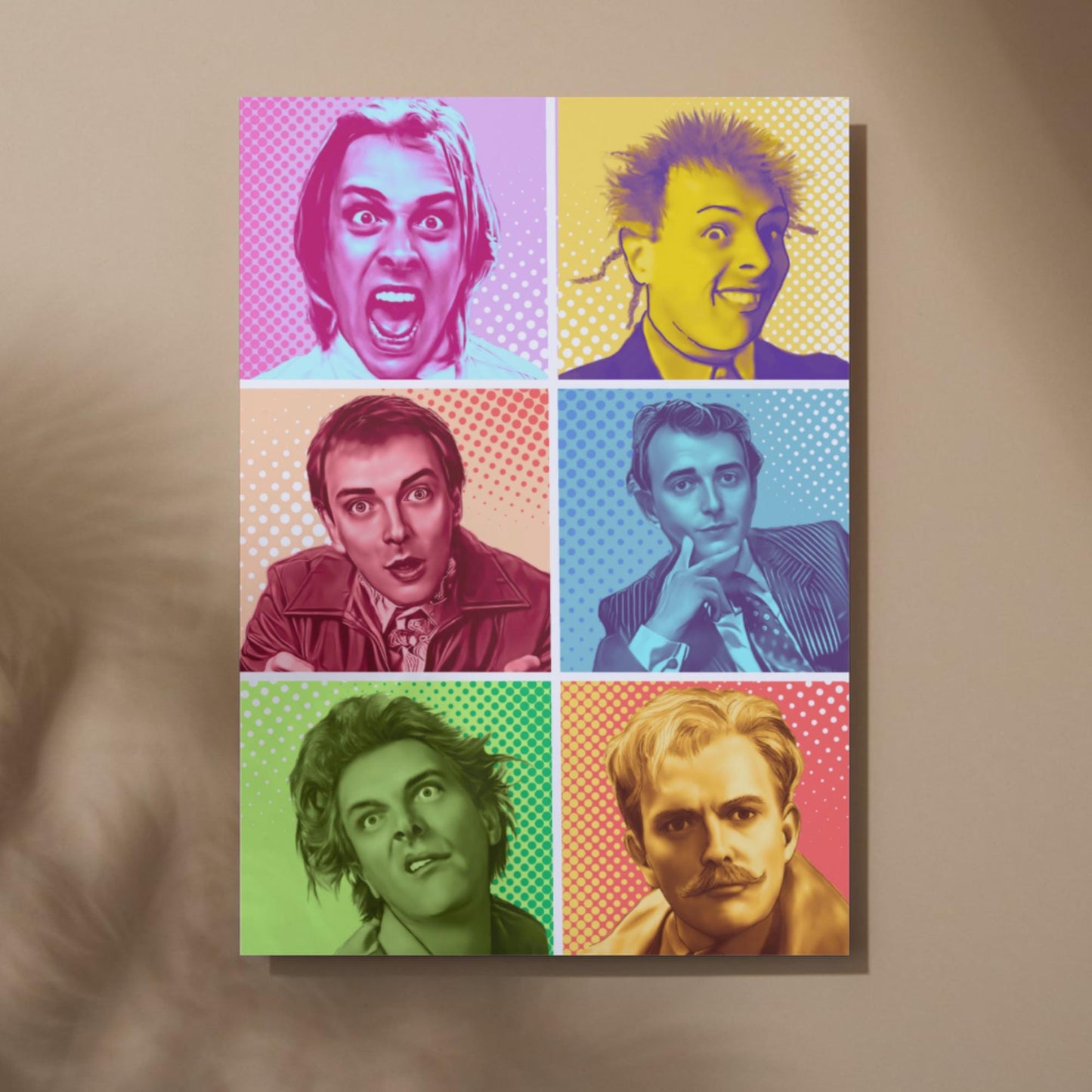 Rik Mayall Poster, A4 Print, High Quality Wall Art, Pop Art Character Poster