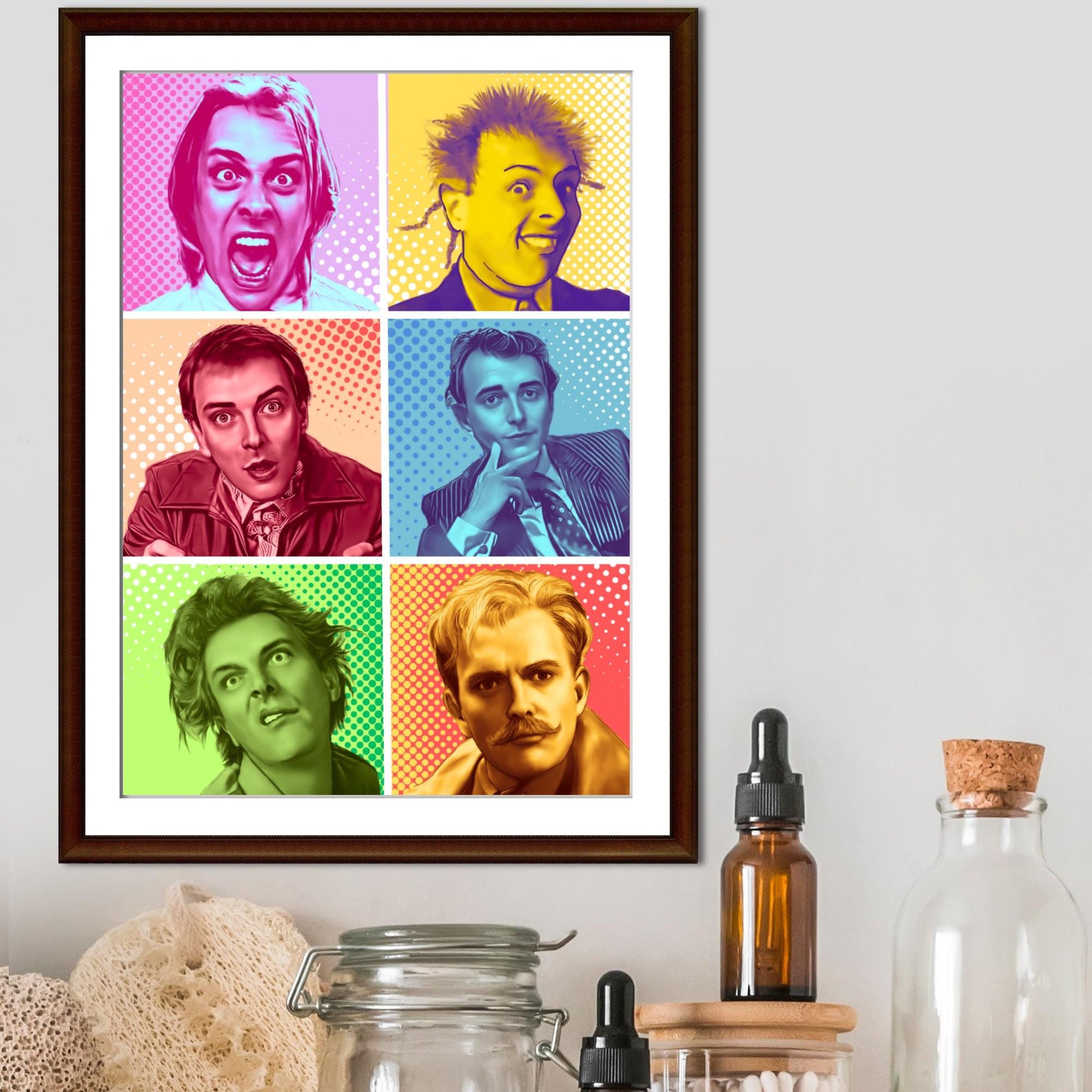 Rik Mayall Poster, A4 Print, High Quality Wall Art, Pop Art Character Poster