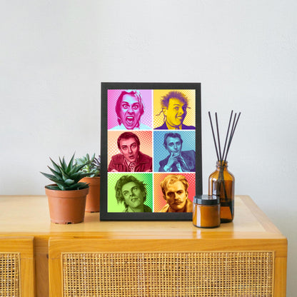 Rik Mayall Poster, A4 Print, High Quality Wall Art, Pop Art Character Poster