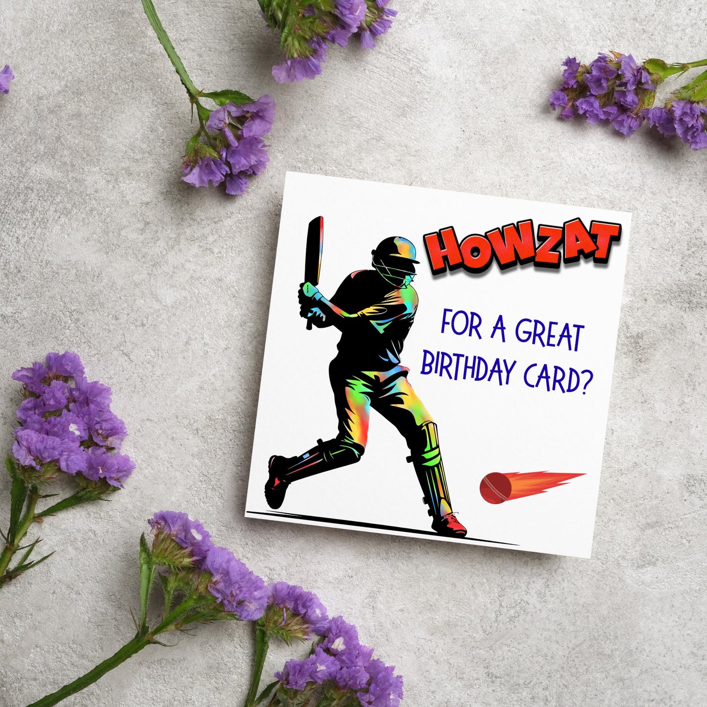 Cricket Birthday Card, Birthday Card for Cricket Player, Howzat, Card for Son, Nephew, Bowler Card