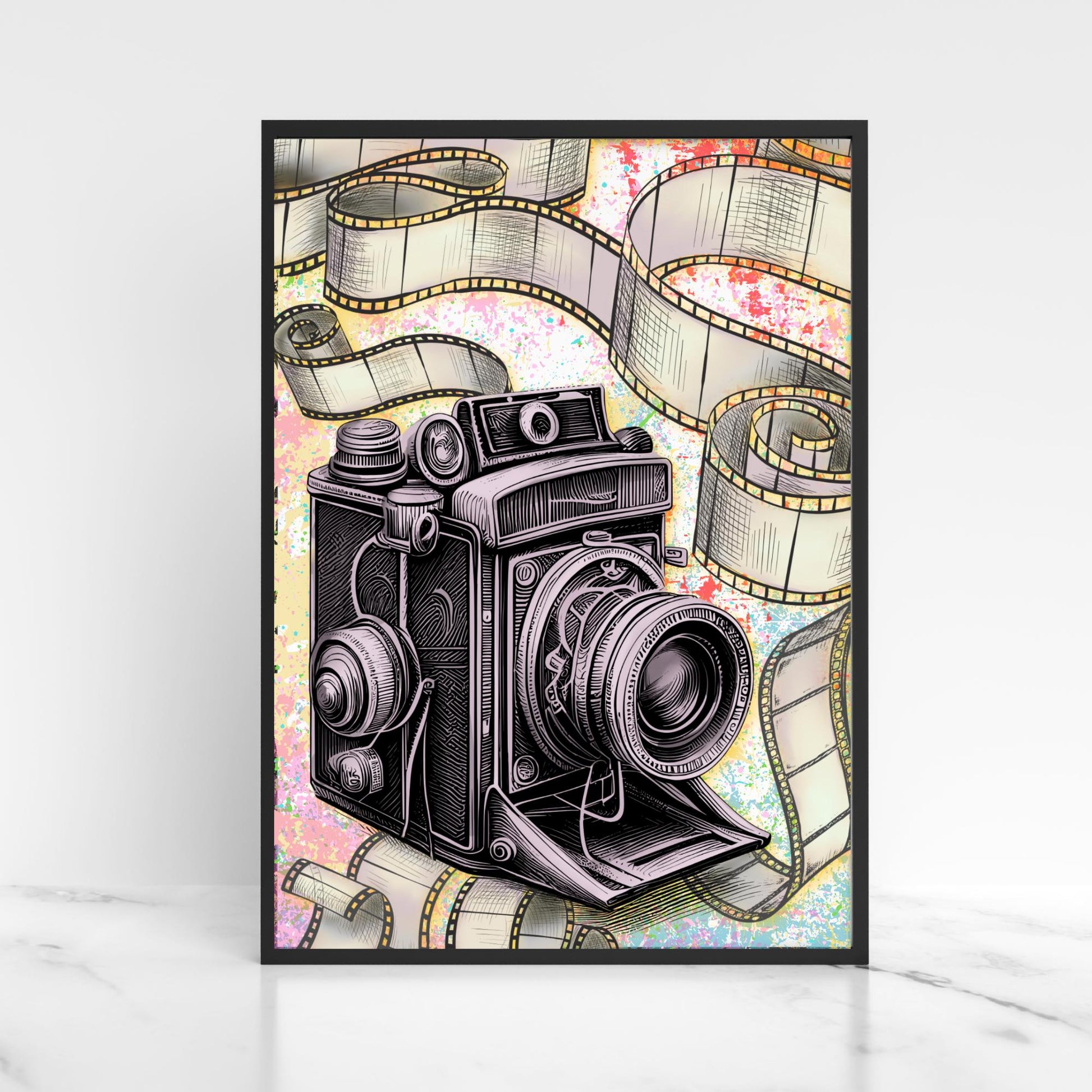 Vintage Camera A4 Print, High Quality Wall Art, Photography Wall Decor, Original Artist Print, Photographer Home Accessories Poster