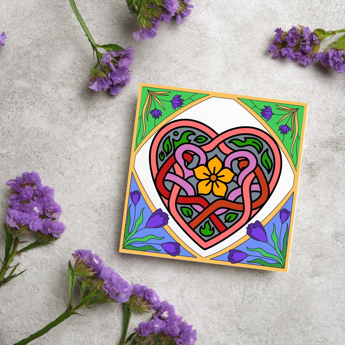 Dydd Santes Dwynwen Hapus Card, Valentine's Card, Traditional Welsh Card, Welsh love Card, Card for Husband, For Wife