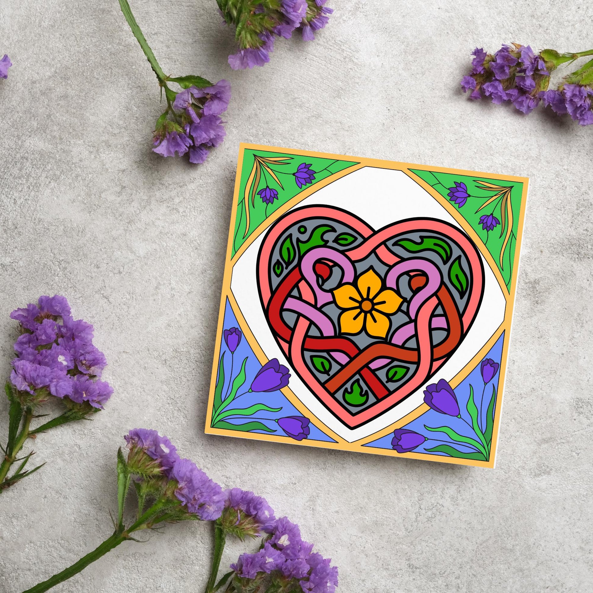 Dydd Santes Dwynwen Hapus Card, Valentine's Card, Traditional Welsh Card, Welsh love Card, Card for Husband, For Wife