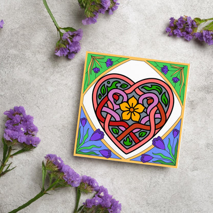 Dydd Santes Dwynwen Hapus Card, Valentine's Card, Traditional Welsh Card, Welsh love Card, Card for Husband, For Wife
