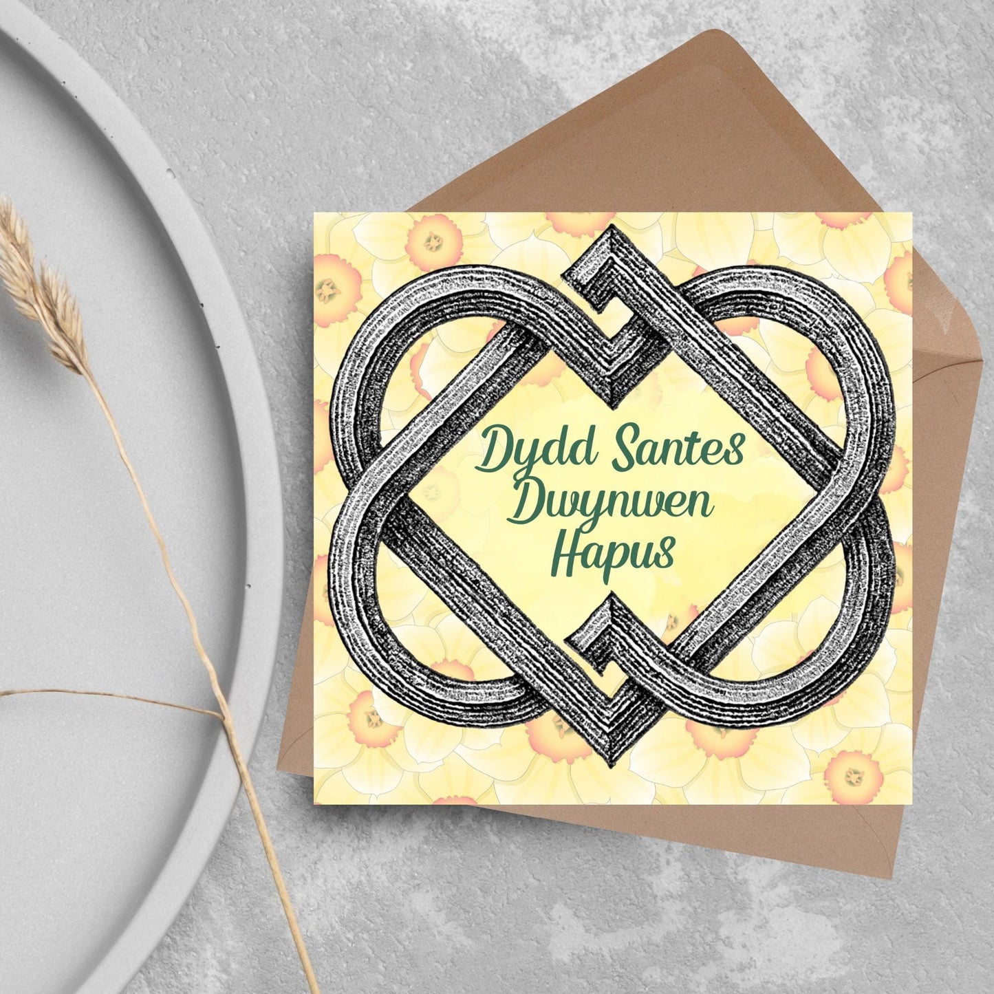Dydd Santes Dwynwen Hapus Card, Valentine's Card, Traditional Welsh Card, Welsh love Card, Card for Husband, For Wife