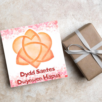 Dydd Santes Dwynwen Hapus Card, Valentine's Card, Traditional Welsh Card, Welsh love Card, Card for Husband, For Wife