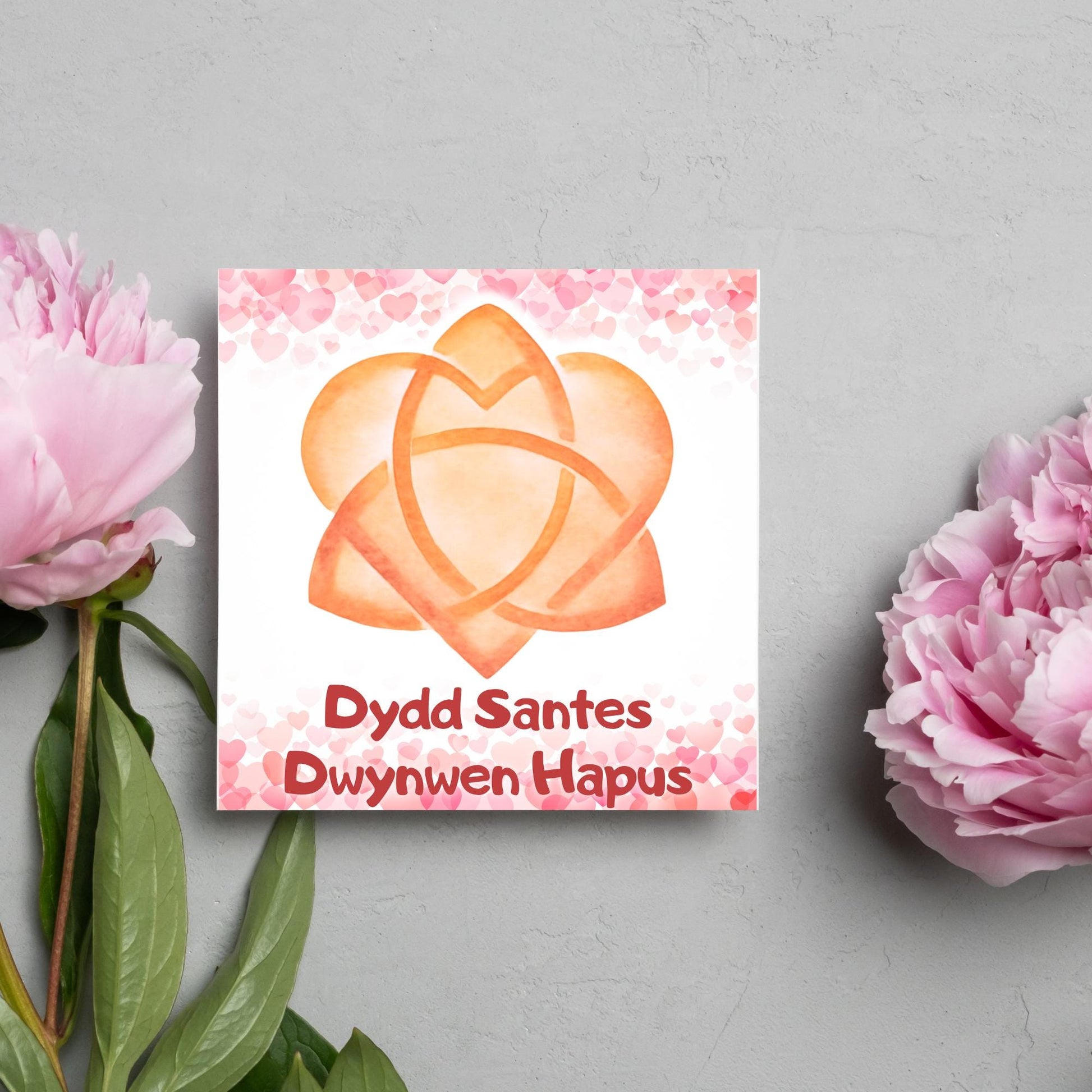 Dydd Santes Dwynwen Hapus Card, Valentine's Card, Traditional Welsh Card, Welsh love Card, Card for Husband, For Wife