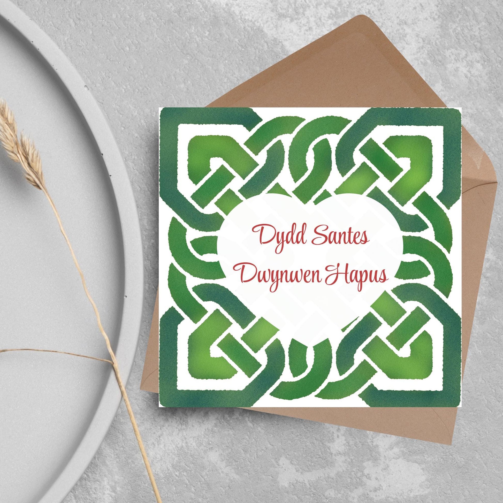Dydd Santes Dwynwen Hapus Card, Valentine's Card, Traditional Welsh Card, Welsh love Card, Card for Husband, For Wife