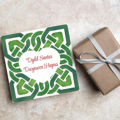 Dydd Santes Dwynwen Hapus Card, Valentine's Card, Traditional Welsh Card, Welsh love Card, Card for Husband, For Wife