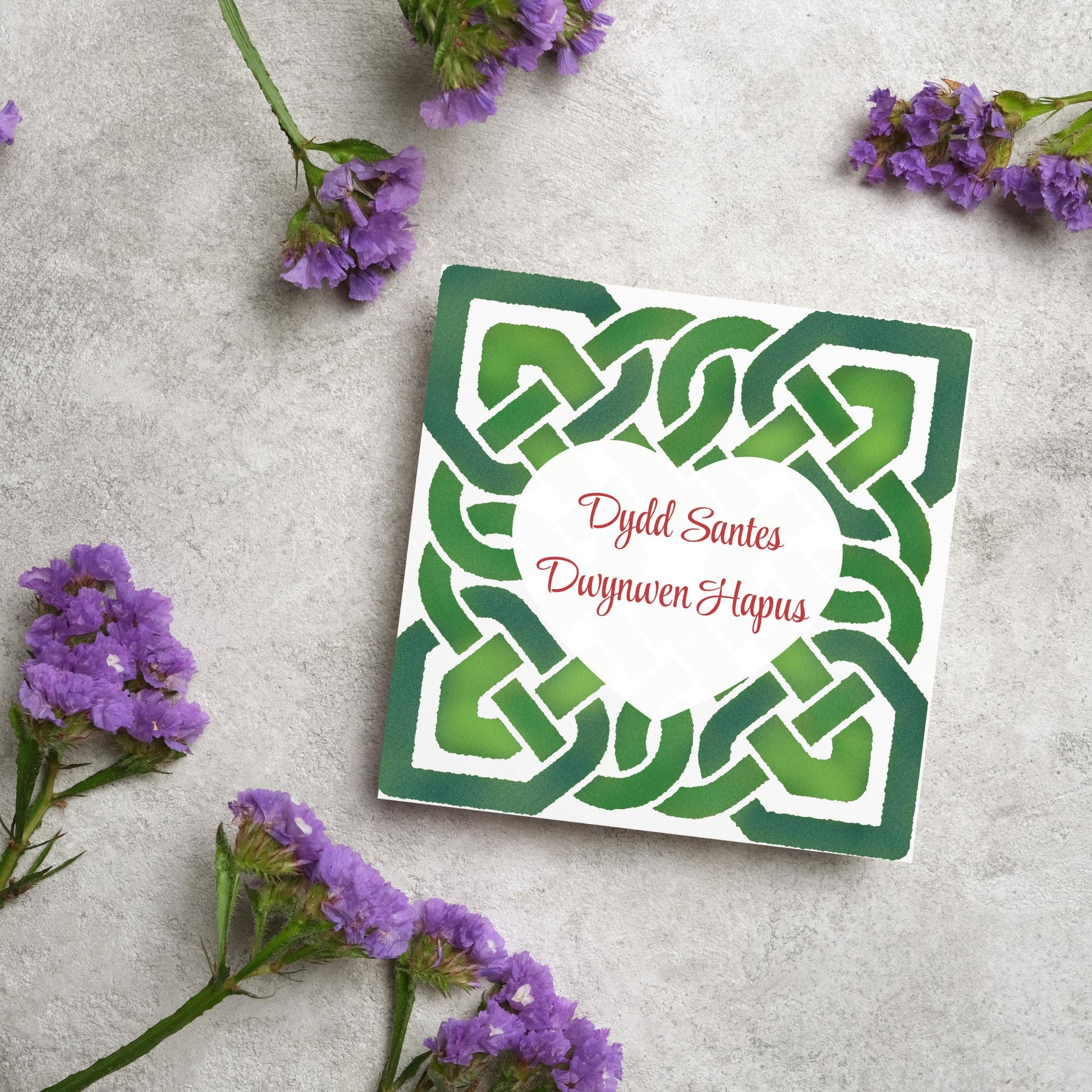Dydd Santes Dwynwen Hapus Card, Valentine's Card, Traditional Welsh Card, Welsh love Card, Card for Husband, For Wife