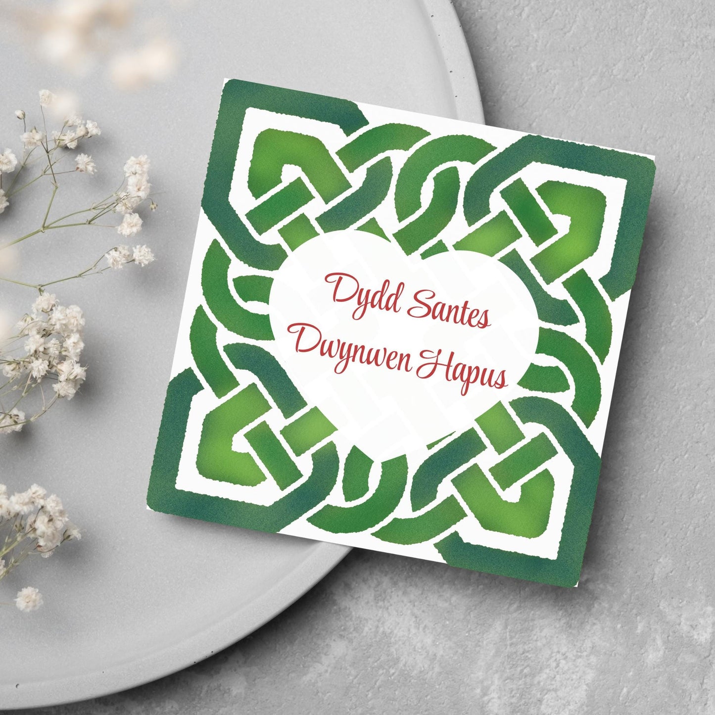 Dydd Santes Dwynwen Hapus Card, Valentine's Card, Traditional Welsh Card, Welsh love Card, Card for Husband, For Wife