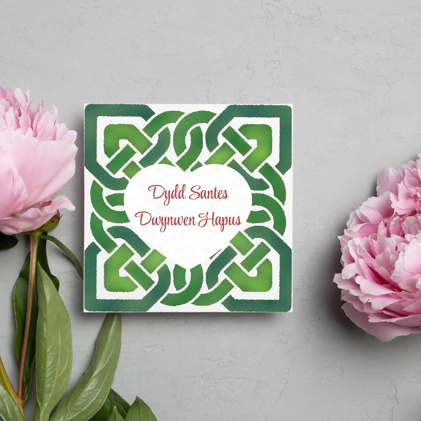 Dydd Santes Dwynwen Hapus Card, Valentine's Card, Traditional Welsh Card, Welsh love Card, Card for Husband, For Wife