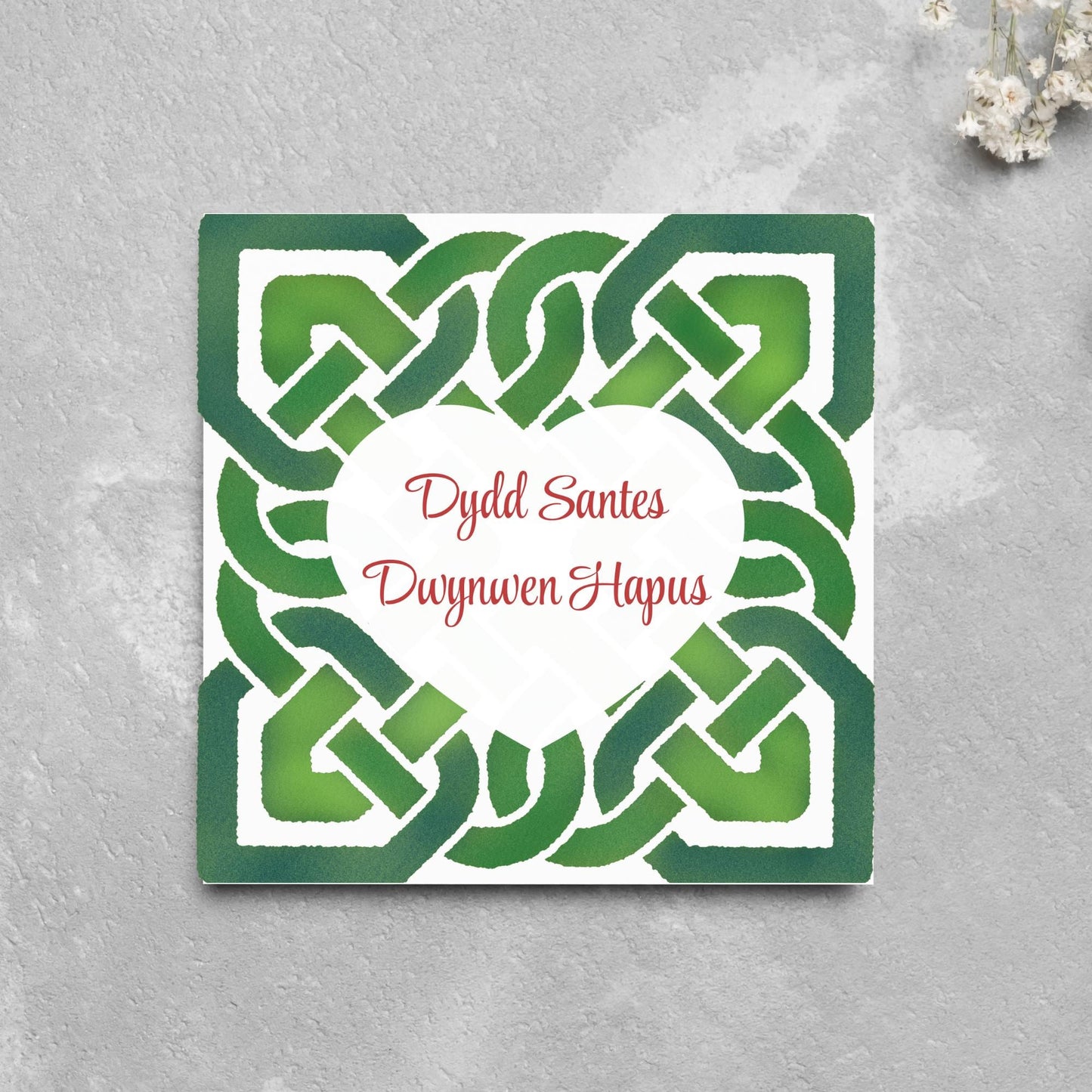 Dydd Santes Dwynwen Hapus Card, Valentine's Card, Traditional Welsh Card, Welsh love Card, Card for Husband, For Wife