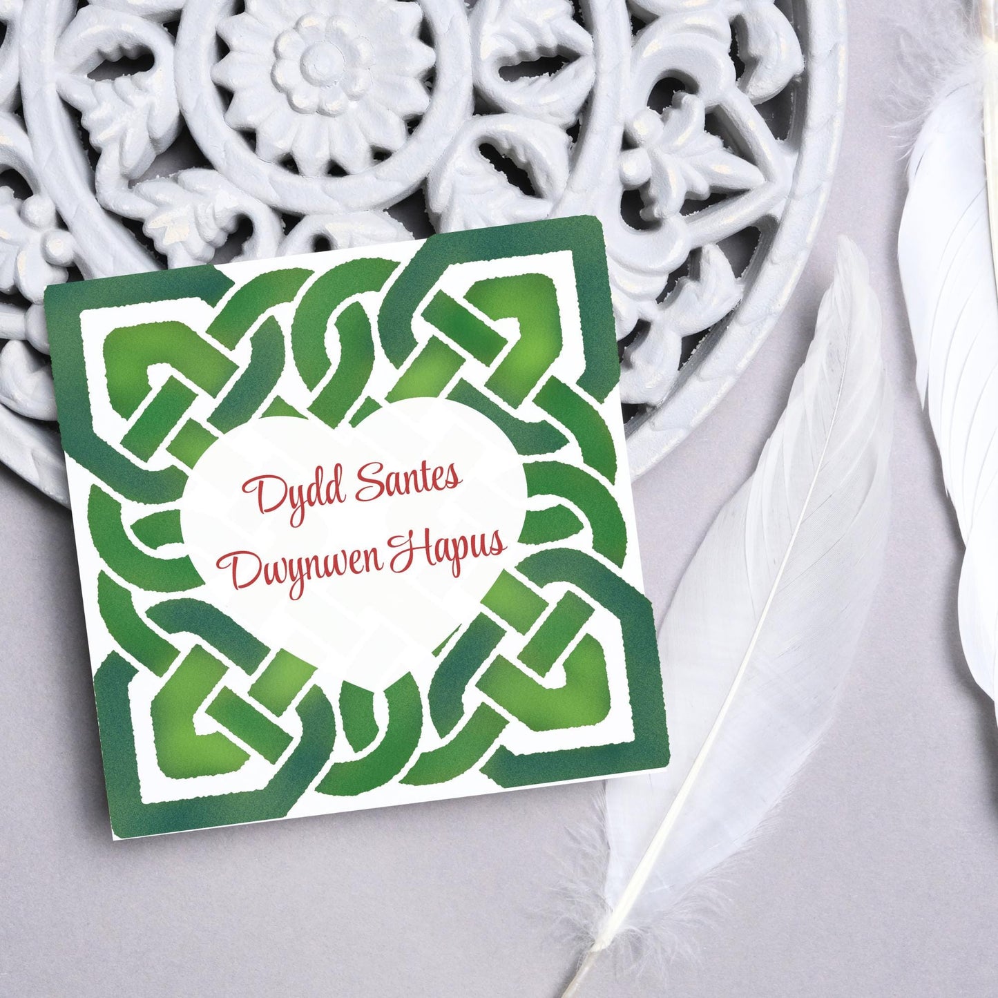 Dydd Santes Dwynwen Hapus Card, Valentine's Card, Traditional Welsh Card, Welsh love Card, Card for Husband, For Wife