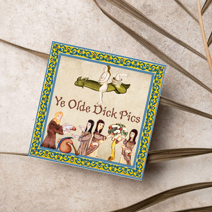 Rude Medieval Card, Funny Marginalia Card, Birthday Card for Friend, For Brother, For Sister, Medieval Dicks