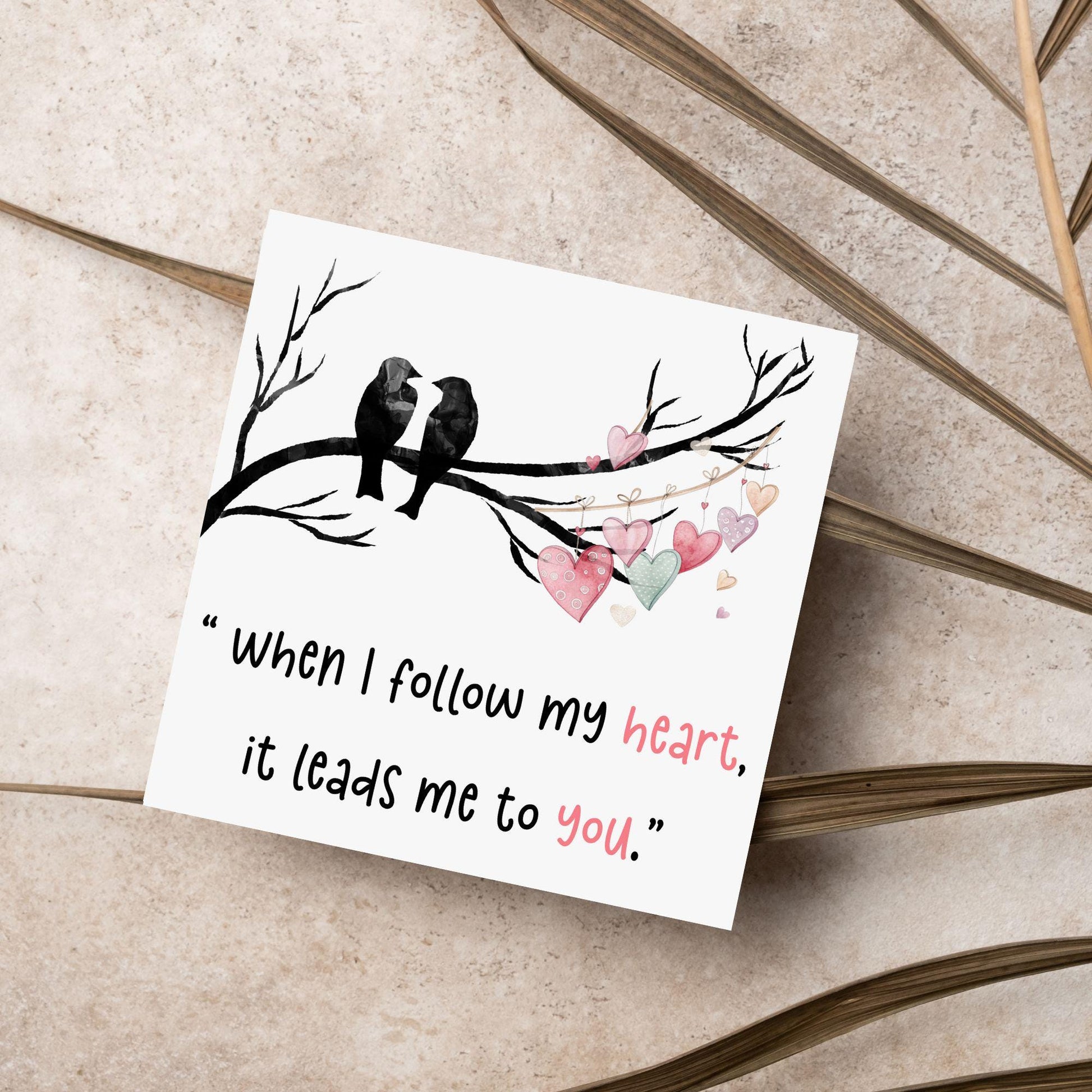 Crow Valentine's Day Card, Corvid Card, Anniversary Card, For Wife, For Husband, Alternative