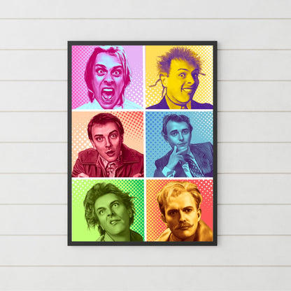 Rik Mayall Poster, A4 Print, High Quality Wall Art, Pop Art Character Poster