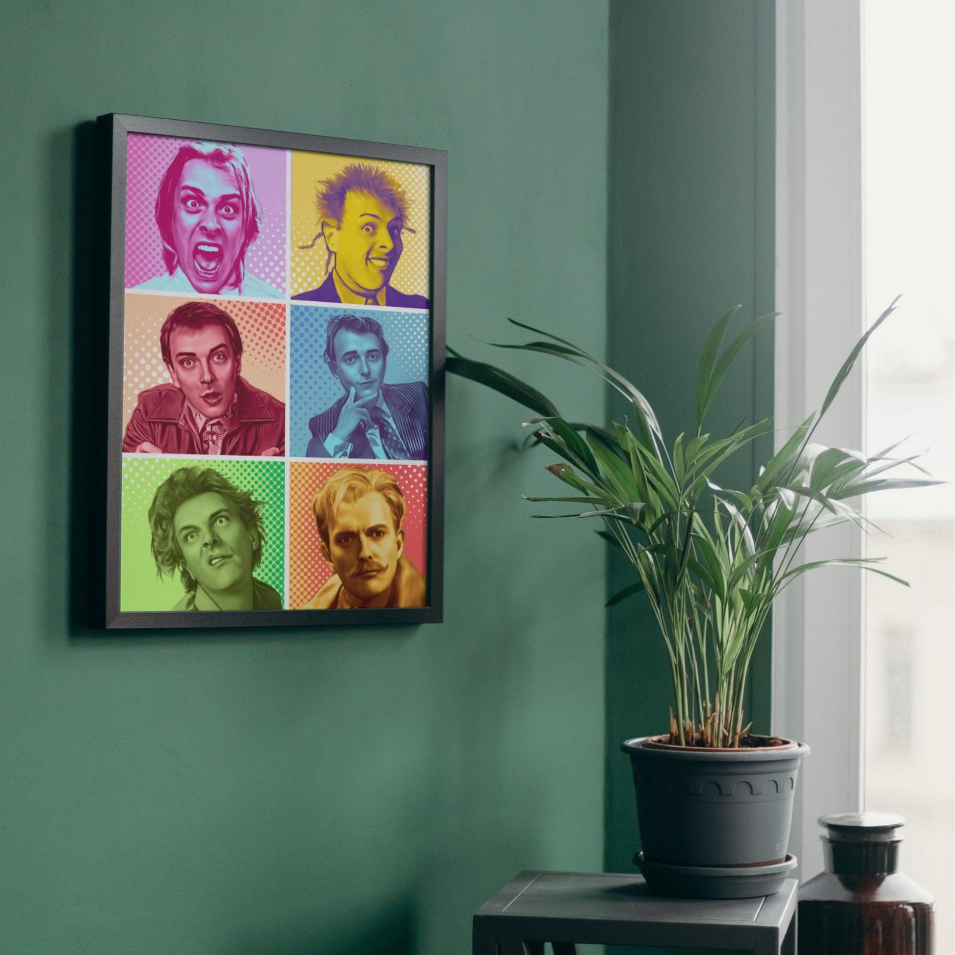 Rik Mayall Poster, A4 Print, High Quality Wall Art, Pop Art Character Poster