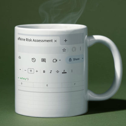 Personalised Spreadsheet Mug, Funny Coffee Cup, Great Gift for Co-Worker, Office